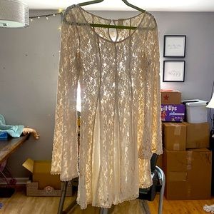 Free People Dress, long sleeved with Lace